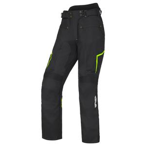 Naiste RSA Bolt must-valge-fluorokollased mootorrattapüksid RSA Bolt Black-White-Fluo Yellow