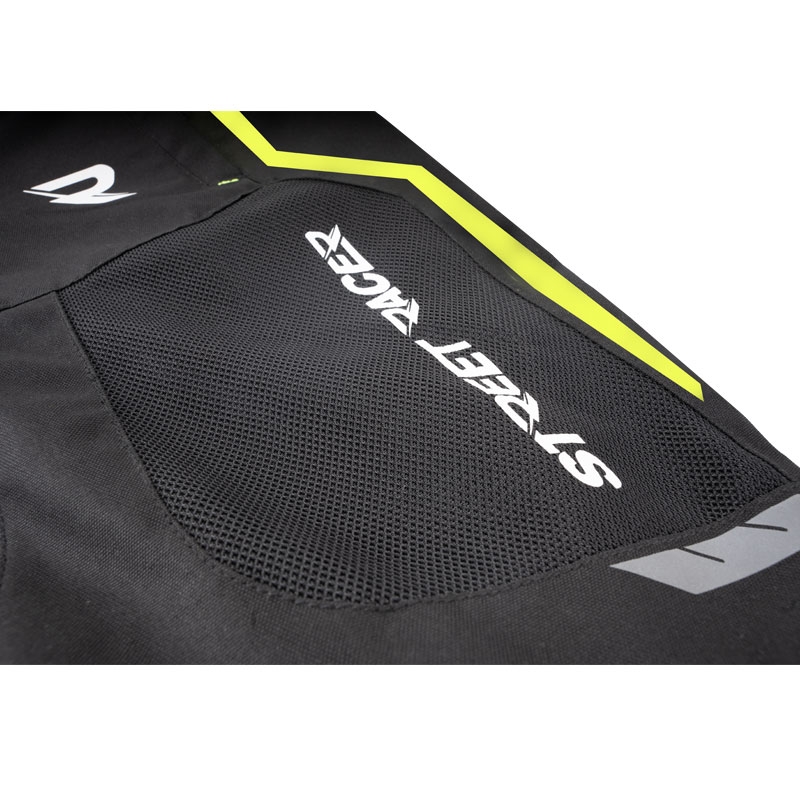 Street Racer Flex Air mootorratta püksid must-fluo kollane