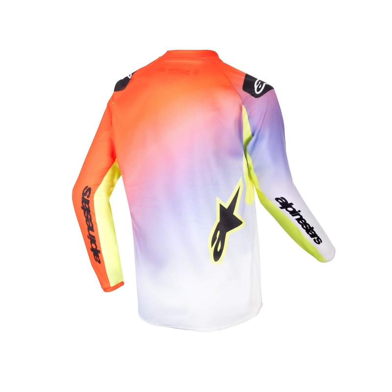 Dětský motokrosový dres Alpinestars Racer Lucent 2024 bílo-černo-fluo žlutý