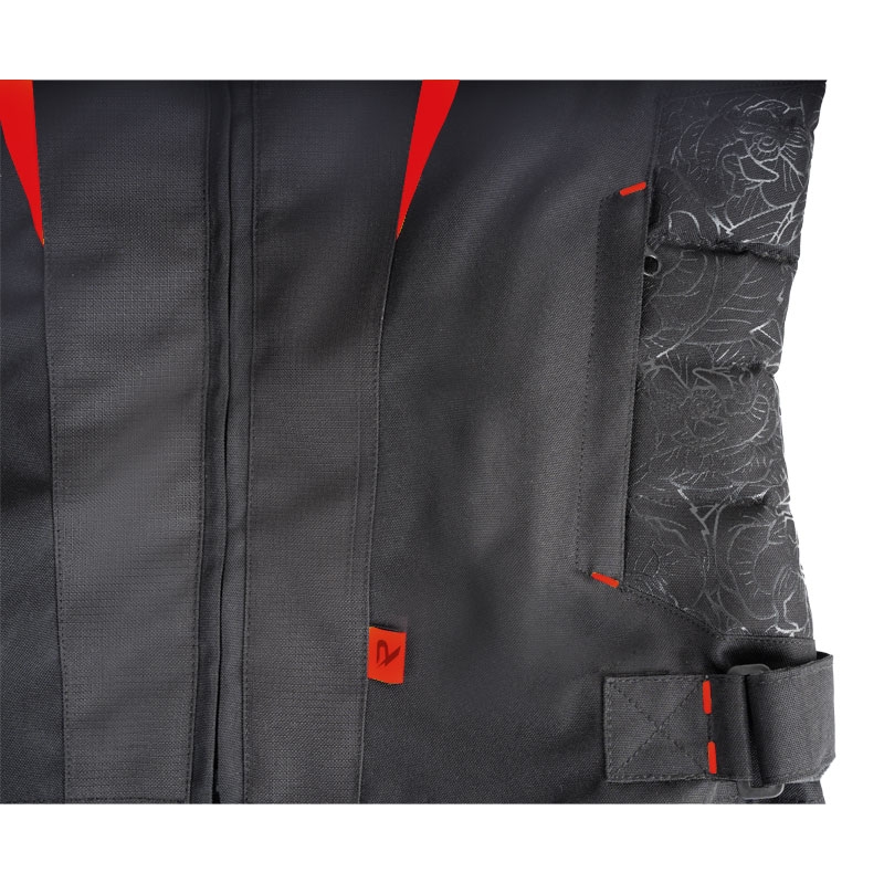 Naiste Street Racer Rose Air must ja punane mootorratta jope