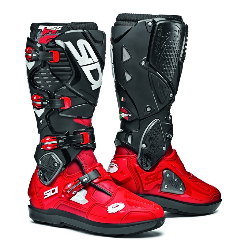 Mootorrattasaapad SIDI CROSSFIRE 3 SRS punane ja must