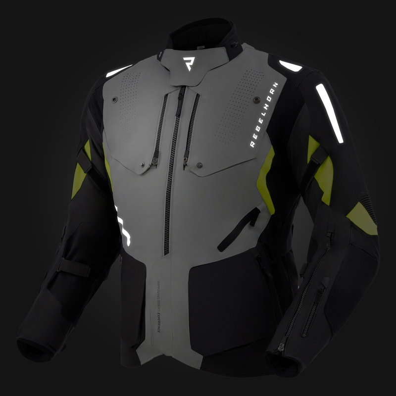 Rebelhorn Hiker IV must-hall-fluo kollane mootorratta jope