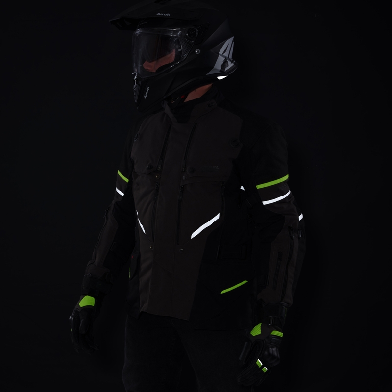 Rebelhorn Range antratsiit-must-fluo kollane mootorratta jakk