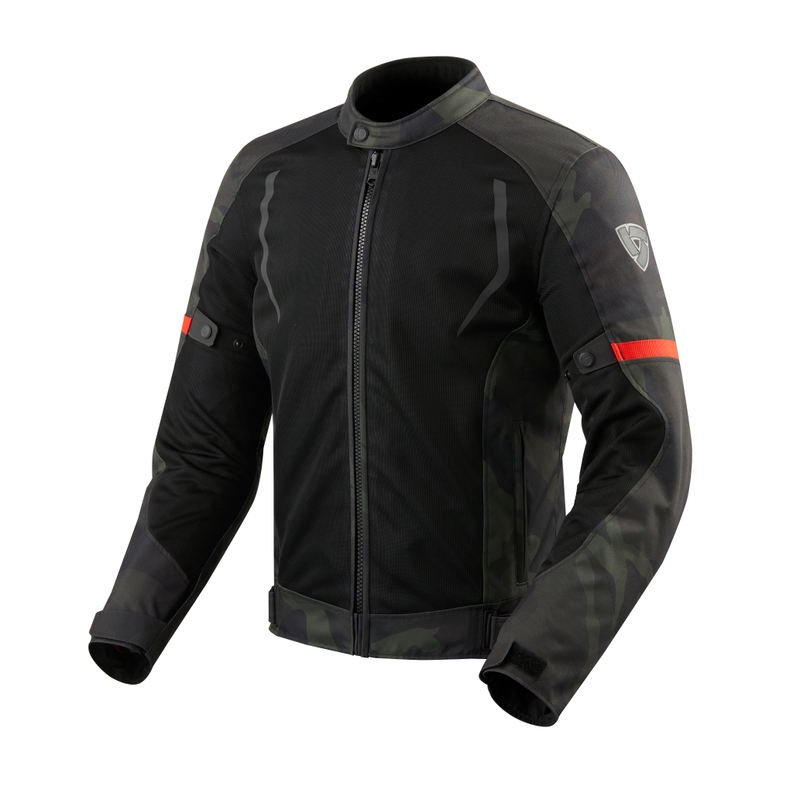 Bunda na motorku Revit Torque černo-zelená camuflage výprodej