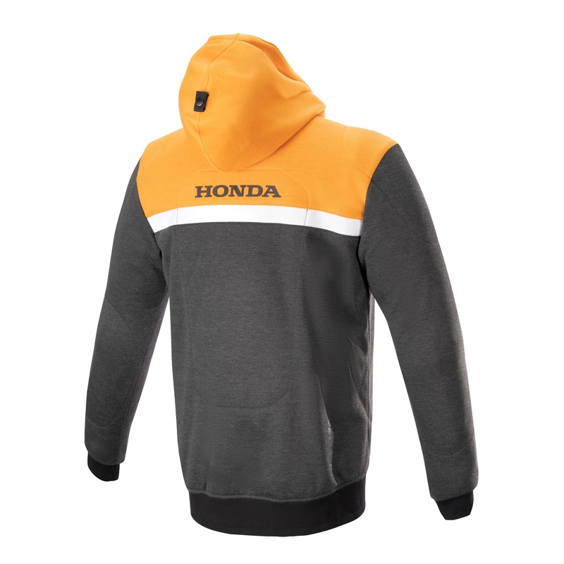 Alpinestars Chrome Street Hoodie Honda must-halli-oranž