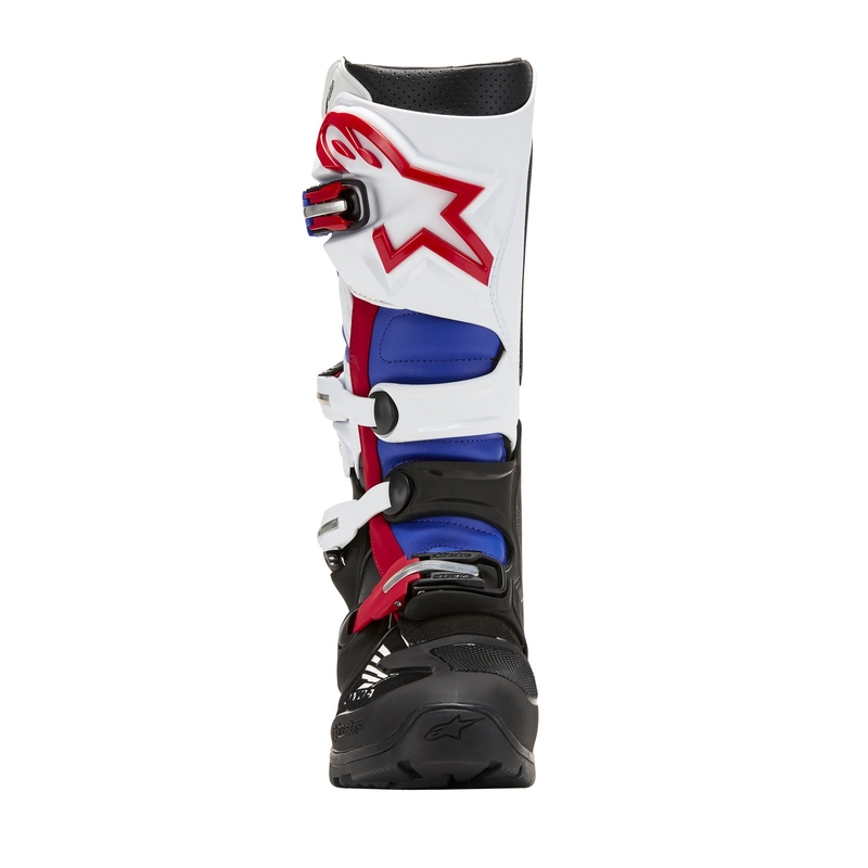 Alpinestars Tech 7 Enduro Drystar Honda must-sinine-valge-punane mootorratta saapad