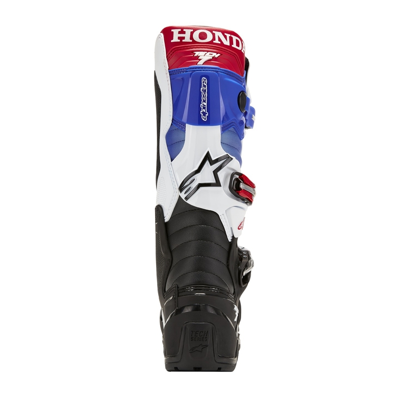 Alpinestars Tech 7 Enduro Drystar Honda must-sinine-valge-punane mootorratta saapad