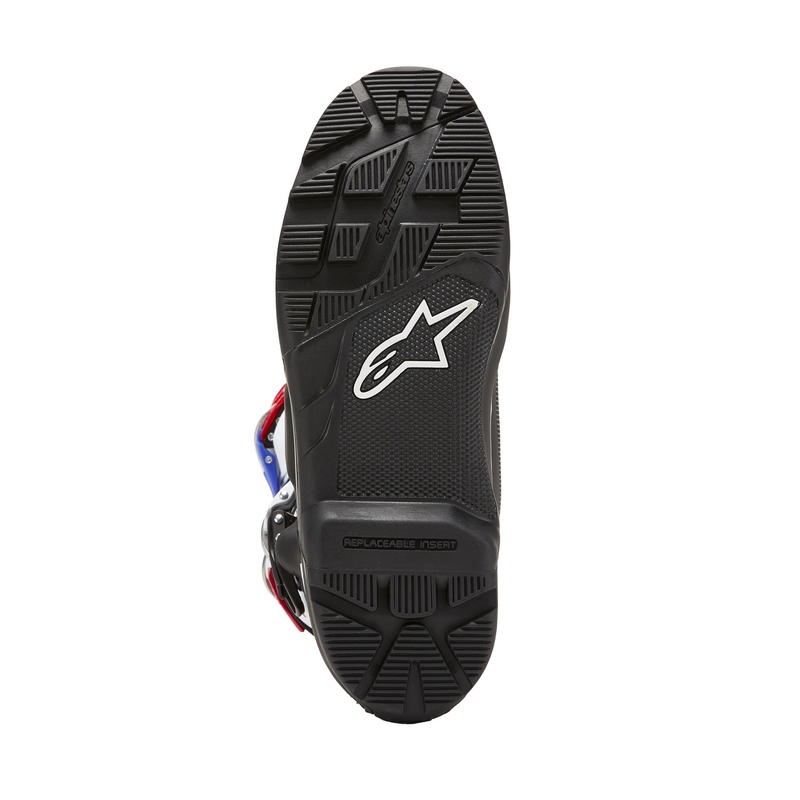 Alpinestars Tech 7 Enduro Drystar Honda must-sinine-valge-punane mootorratta saapad