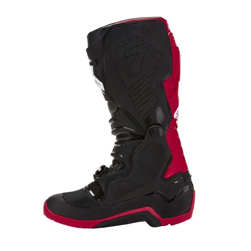 Alpinestars Tech 7 Enduro Drystar Honda mustad ja punased mootorratta saapad