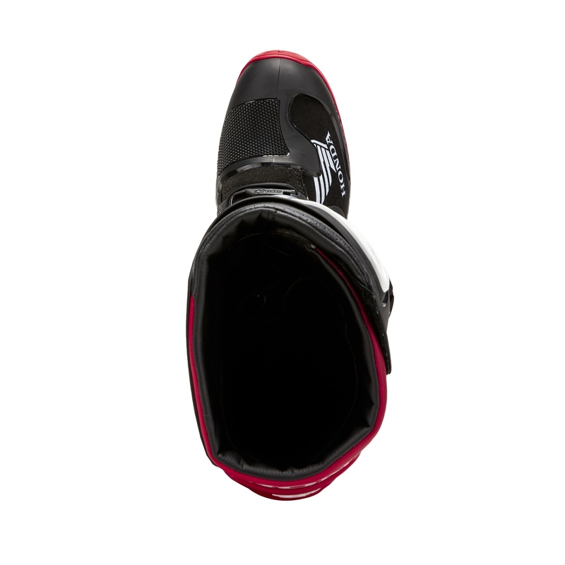 Alpinestars Tech 7 Enduro Drystar Honda mustad ja punased mootorratta saapad