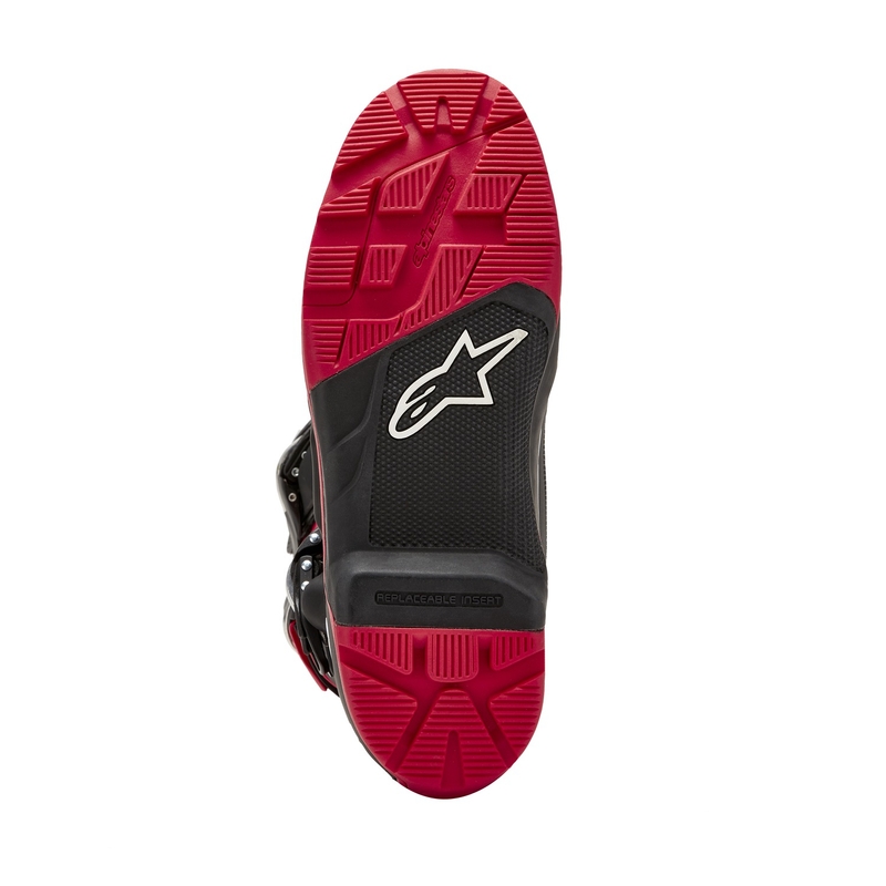 Alpinestars Tech 7 Enduro Drystar Honda mustad ja punased mootorratta saapad