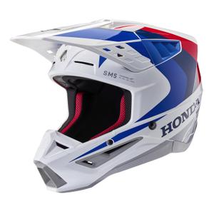 Alpinestars S-M5 Honda motokrossikiiver valge-sinine-punane