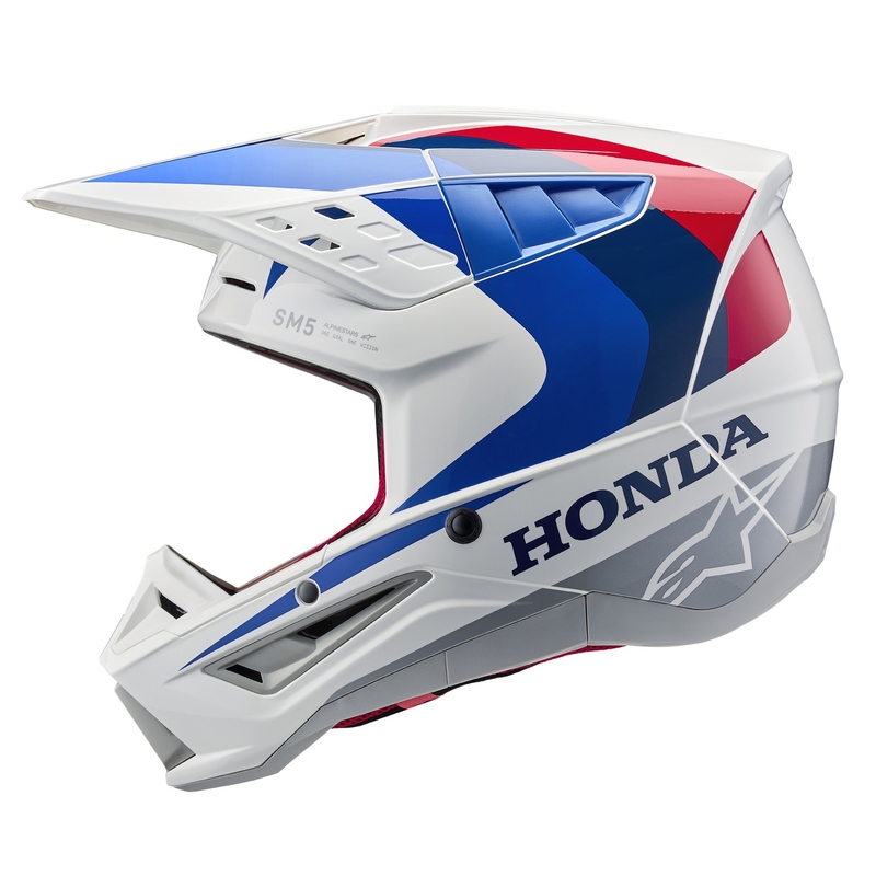 Alpinestars S-M5 Honda motokrossikiiver valge-sinine-punane