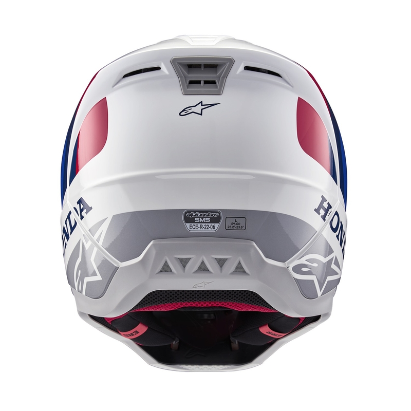 Alpinestars S-M5 Honda motokrossikiiver valge-sinine-punane