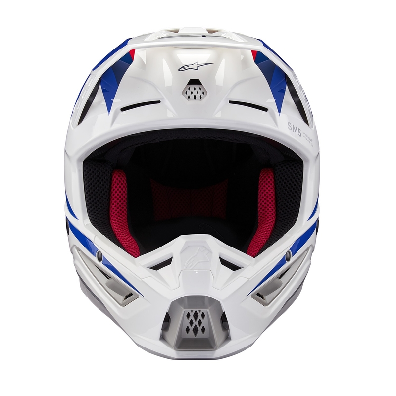 Alpinestars S-M5 Honda motokrossikiiver valge-sinine-punane