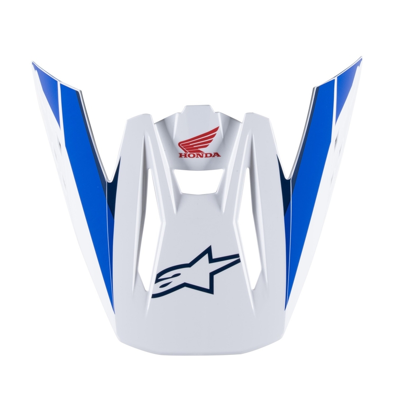 Kiivri visiir Alpinestars S-M5 Honda kollektsioonile valge-sinine-punane
