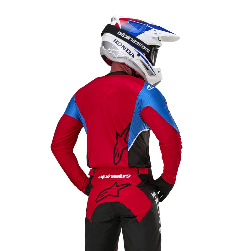 Alpinestars Racer Iconic Honda kollektsiooni punane-must-sinine-valge motokrossitrikoo