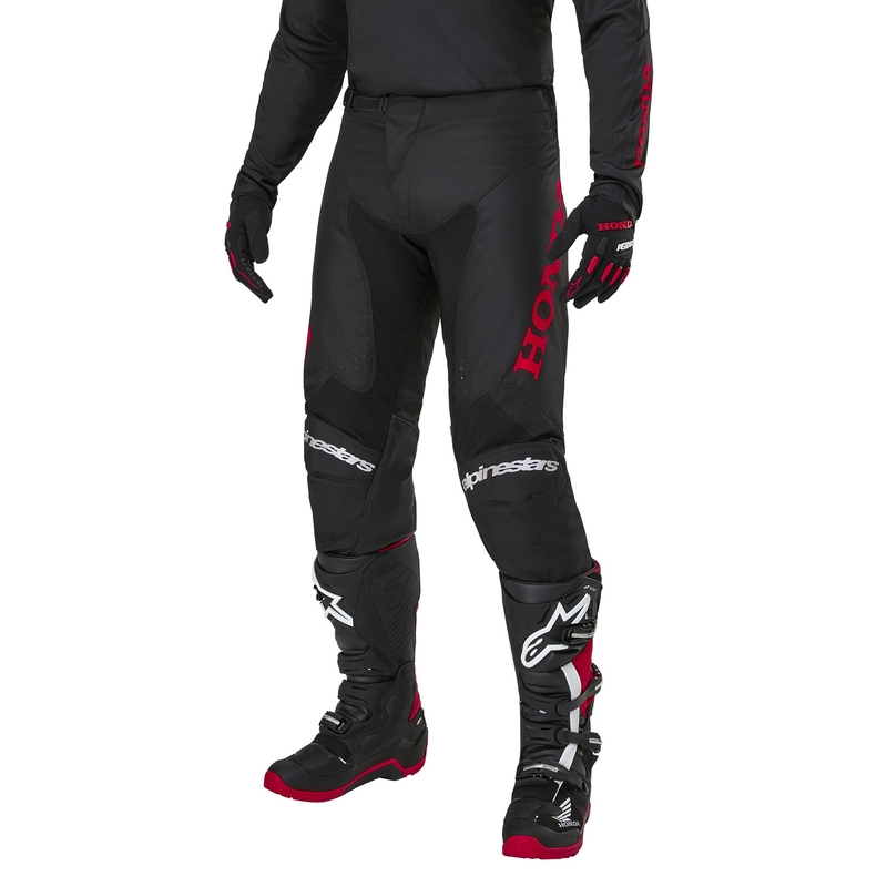 Alpinestars Racer Iconic Honda motokrossi püksid must ja punane