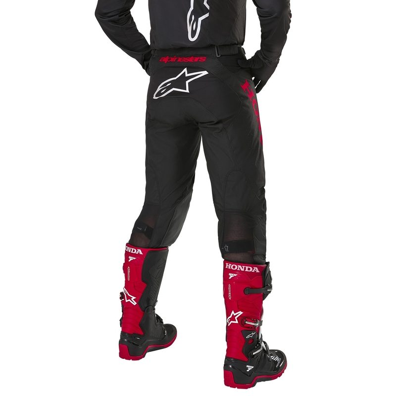 Alpinestars Racer Iconic Honda motokrossi püksid must ja punane