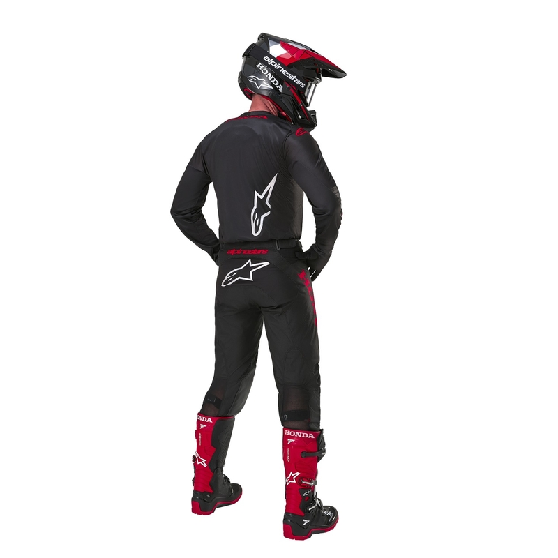 Alpinestars Racer Iconic Honda motokrossi püksid must ja punane