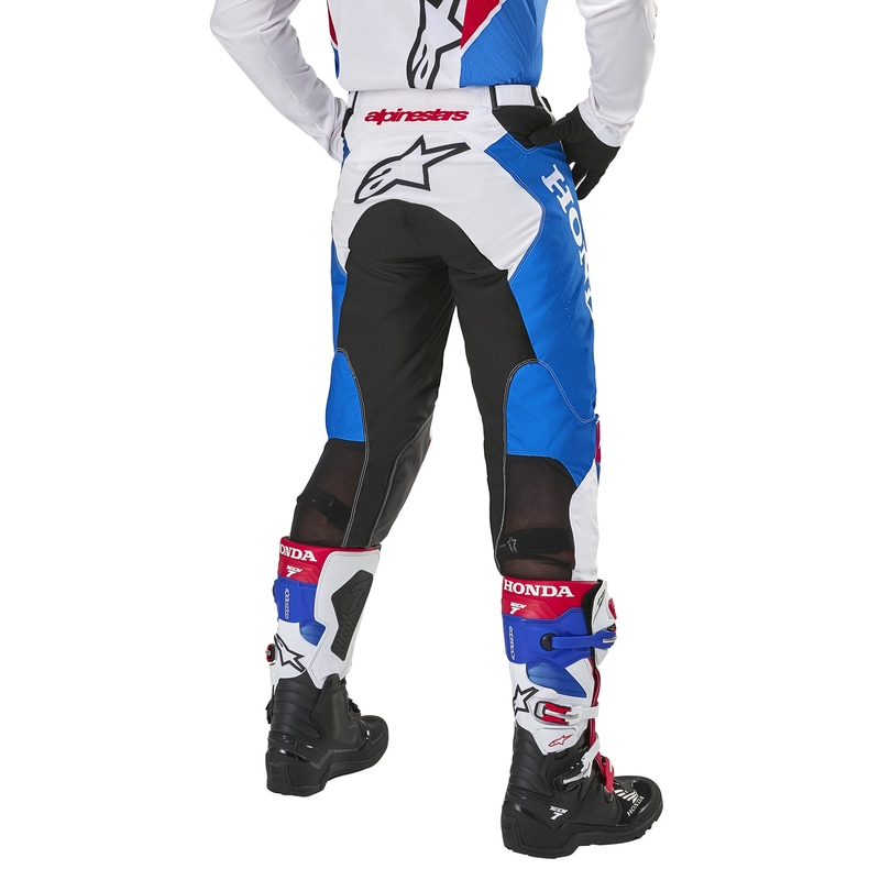 Alpinestars Racer Iconic Honda motokrossipüksid valge-sinine-punane-mustad