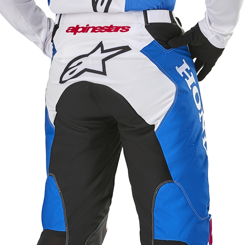 Alpinestars Racer Iconic Honda motokrossipüksid valge-sinine-punane-mustad