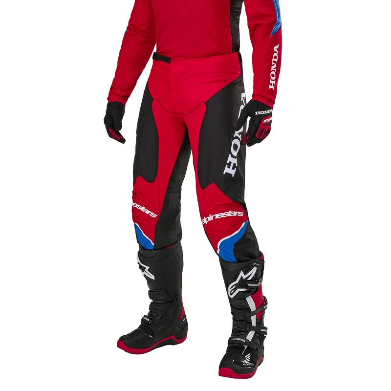 Alpinestars Racer Iconic Honda motokrossipüksid punane-must-sinine-valge kollektsioon
