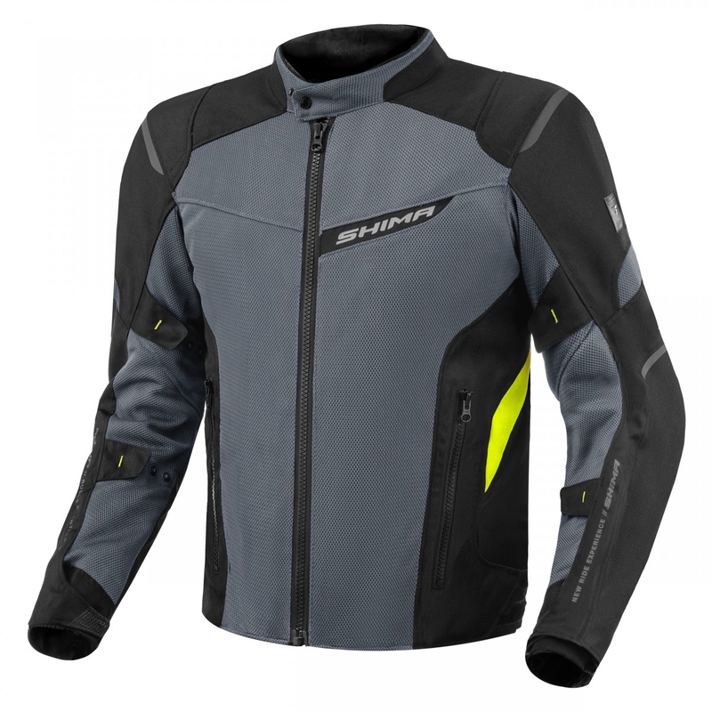 Mootorratta jope Shima Rush Vent 2.0 must-hall-fluo kollane