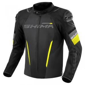 Mootorratta jope Shima Solid 2.0 must-fluo kollane