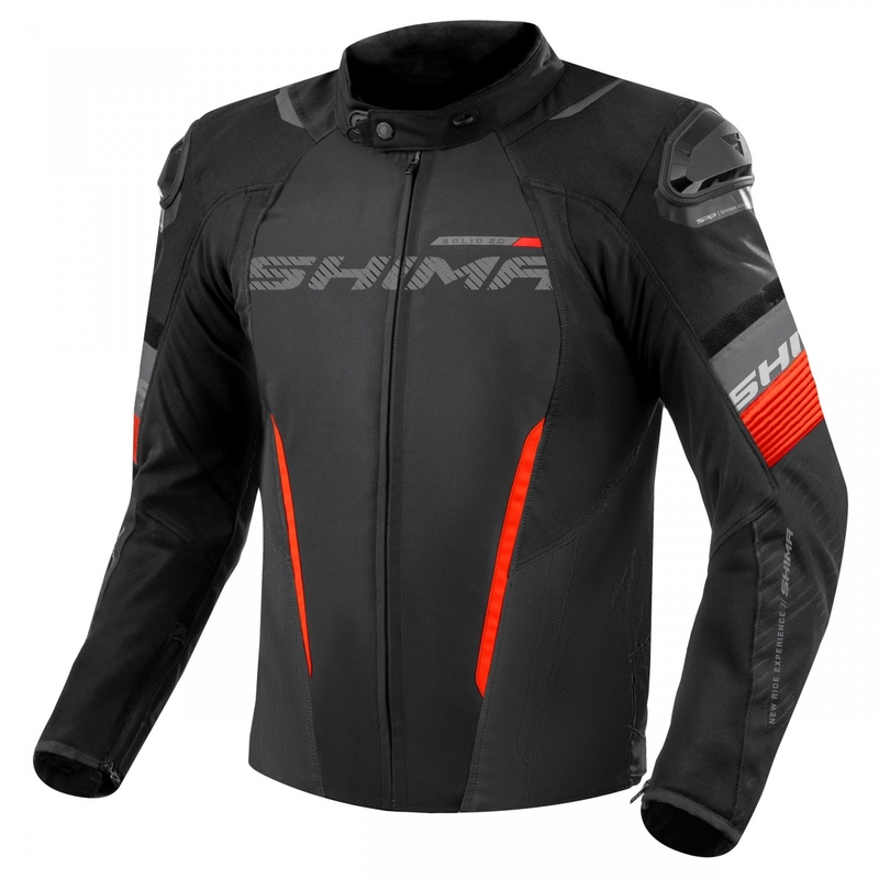 Mootorratta jope Shima Solid 2.0 must-punane