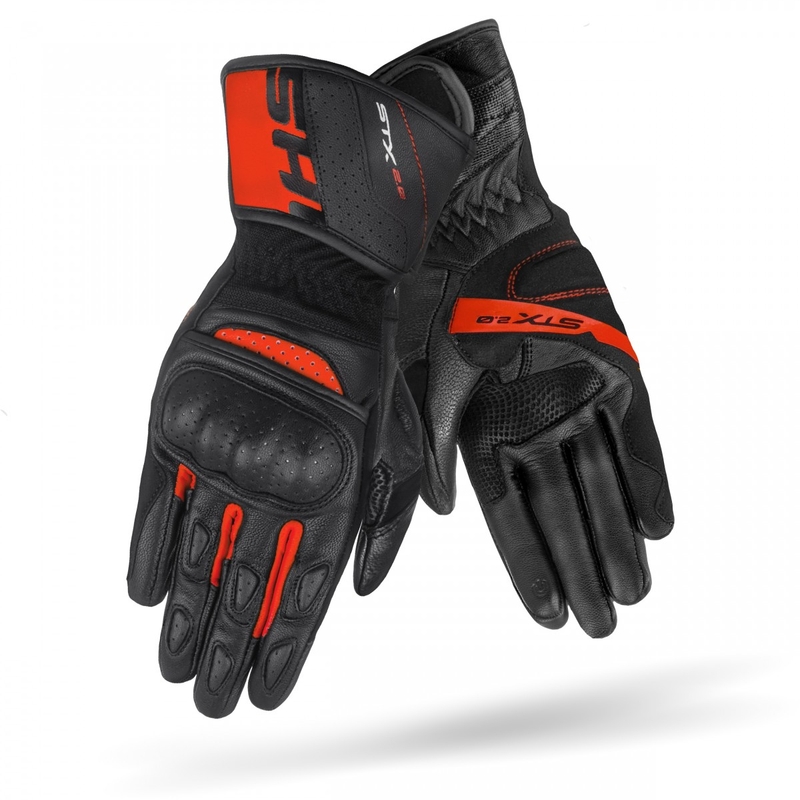 Mootorrattakindad Shima STX 2.0 must-punased