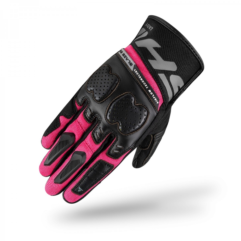 Naiste Shima Blaze 2.0 mustad ja roosad mootorratta kindad