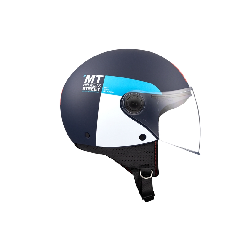 Avatud mootorratta kiiver MT STREET INBOARD C7 matt sini-valge