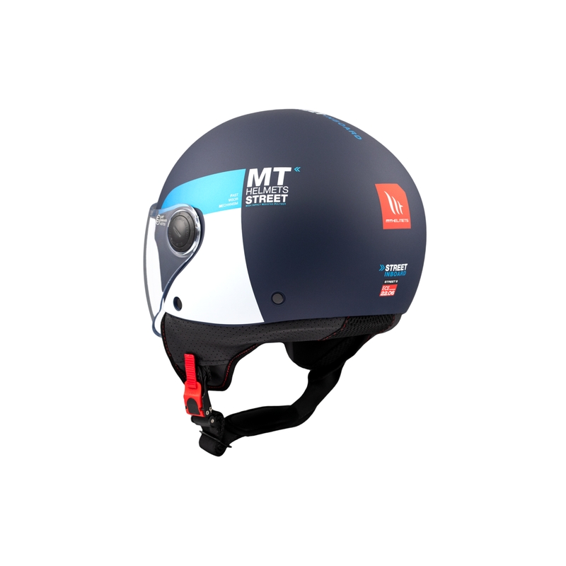 Avatud mootorratta kiiver MT STREET INBOARD C7 matt sini-valge