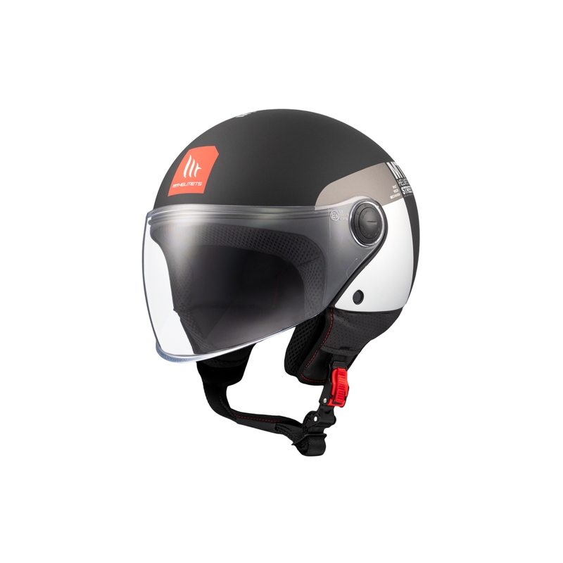 Avatud mootorratta kiiver MT STREET INBOARD D2 matt must-hõbedane