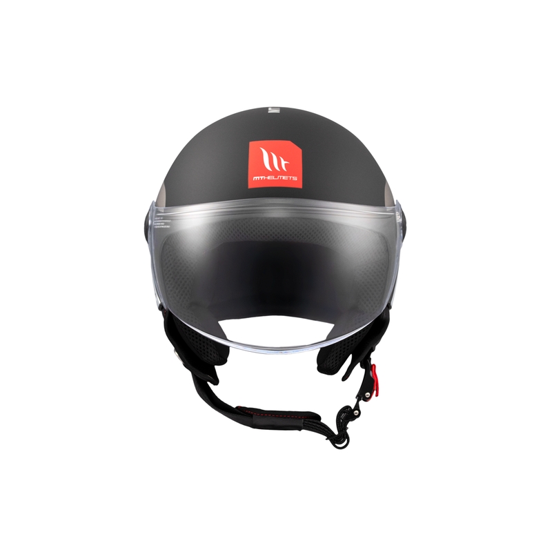Avatud mootorratta kiiver MT STREET INBOARD D2 matt must-hõbedane