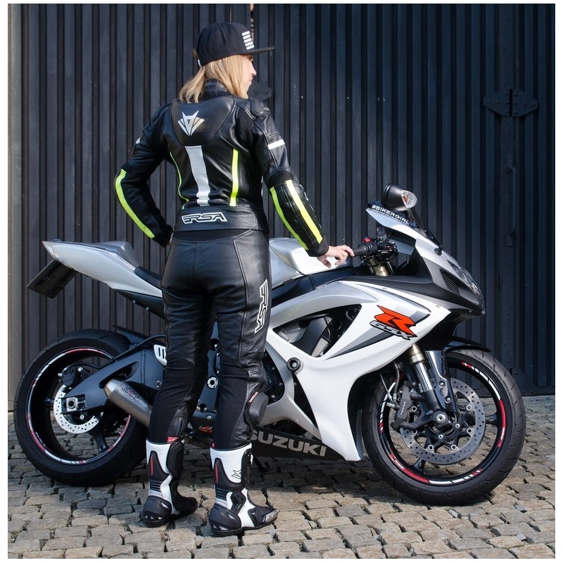 Naiste RSA Virus must-valge-fluorokollane mootorratta kombinesoon allahindlus