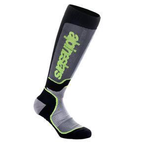 Alpinestars MX Plus mustahall-fluo kollased sokid