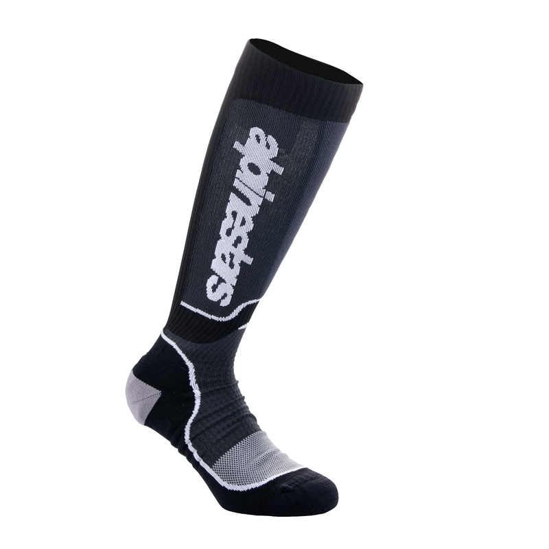 Alpinestars MX Plus mustad ja valged laste sokid