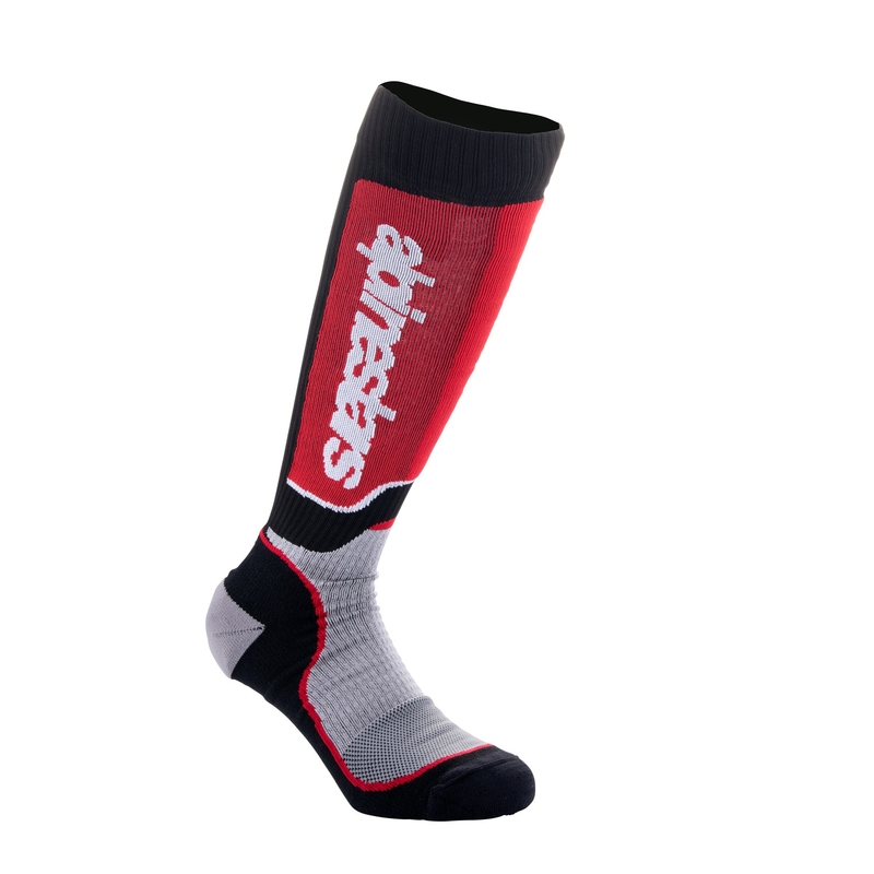 Laste Alpinestars MX Plus sokid Must-Punane-Hall