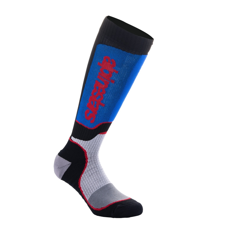 Laste sokid Alpinestars MX Plus must-punane-sinine-hall