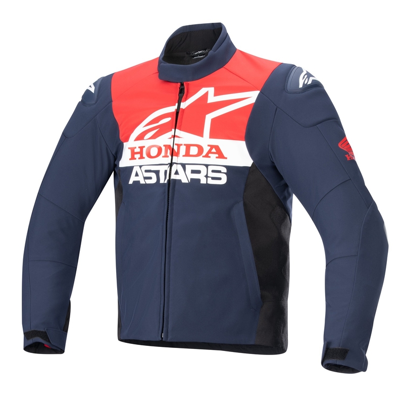 Alpinestars SMX veekindel Honda sini-must-punase-valge mootorratta jope