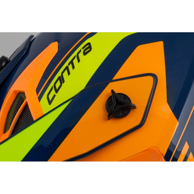 Motokrosová helma Cassida Cross Pro 2 Contra fluo žluto-oranžovo-modrá