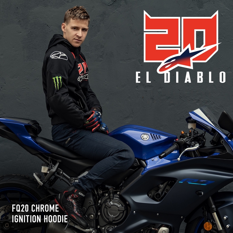 Alpinestars Chrome Ignition Monster FQ20 must-punase-valge-roheline mootorratta jope