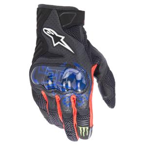 Alpinestars SMX-1 Air 2 Monster FQ20 must-punane-sinine-valge-roheline mootorratta kindad