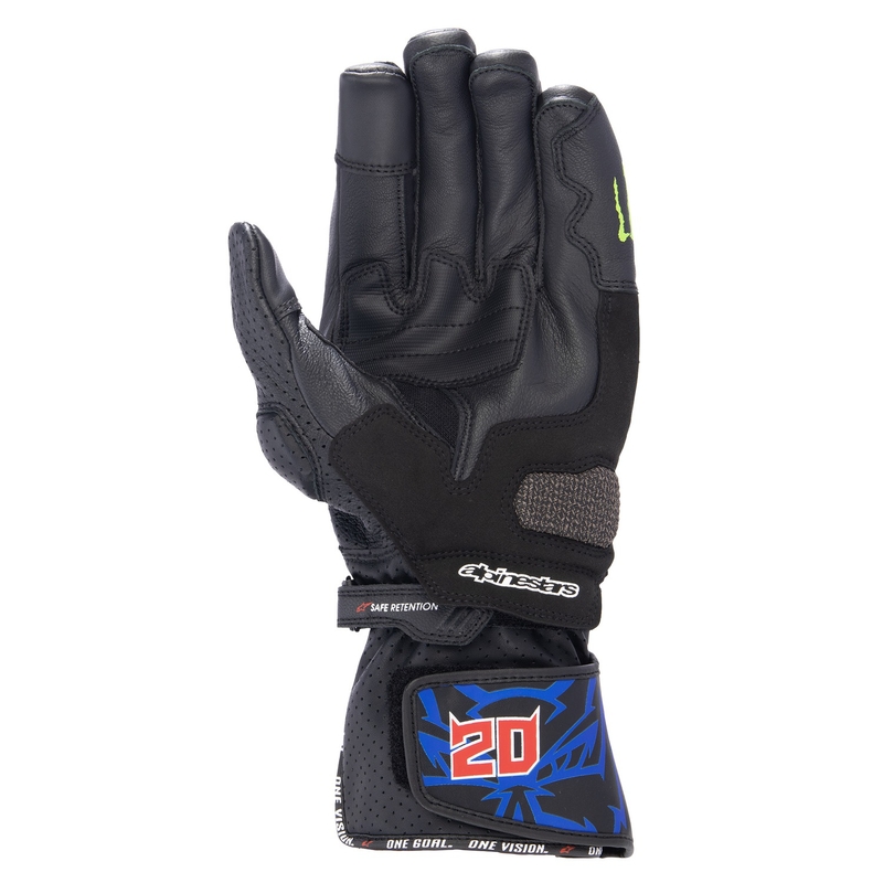 Alpinestars SP-8 3 Monster FQ20 must-punane-sinine-valge mootorratta kindad