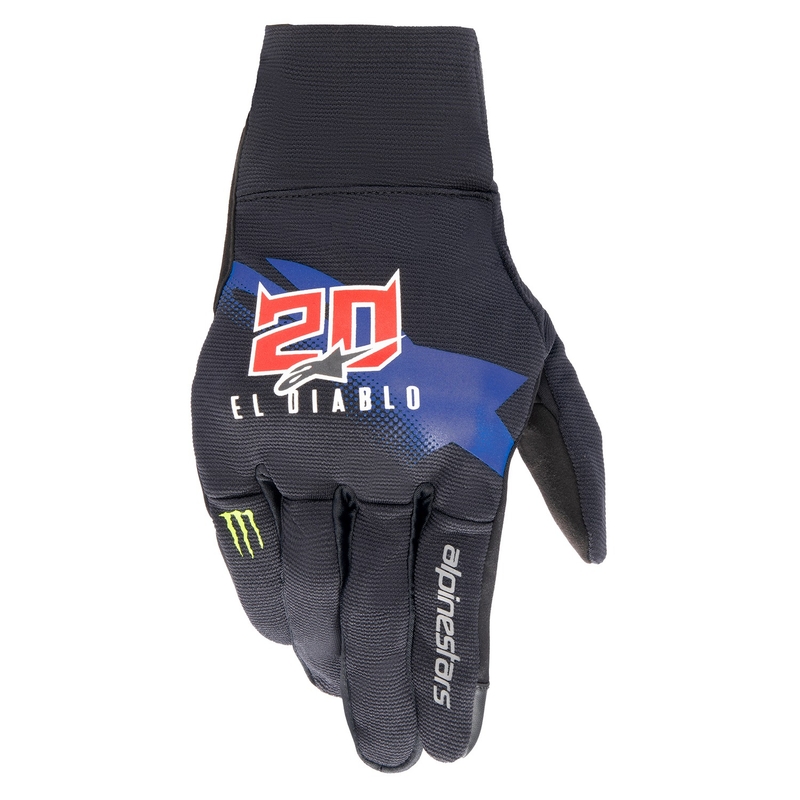 Rukavice na motorku Alpinestars Reef Monster FQ20 černo-červeno-modro-bílo-zelené