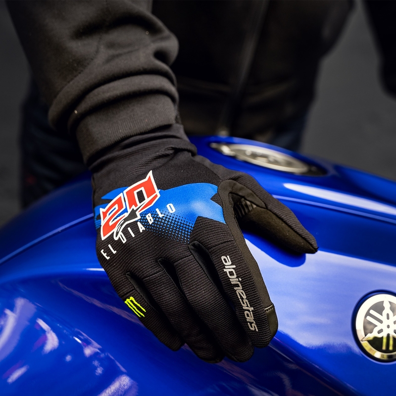Rukavice na motorku Alpinestars Reef Monster FQ20 černo-červeno-modro-bílo-zelené