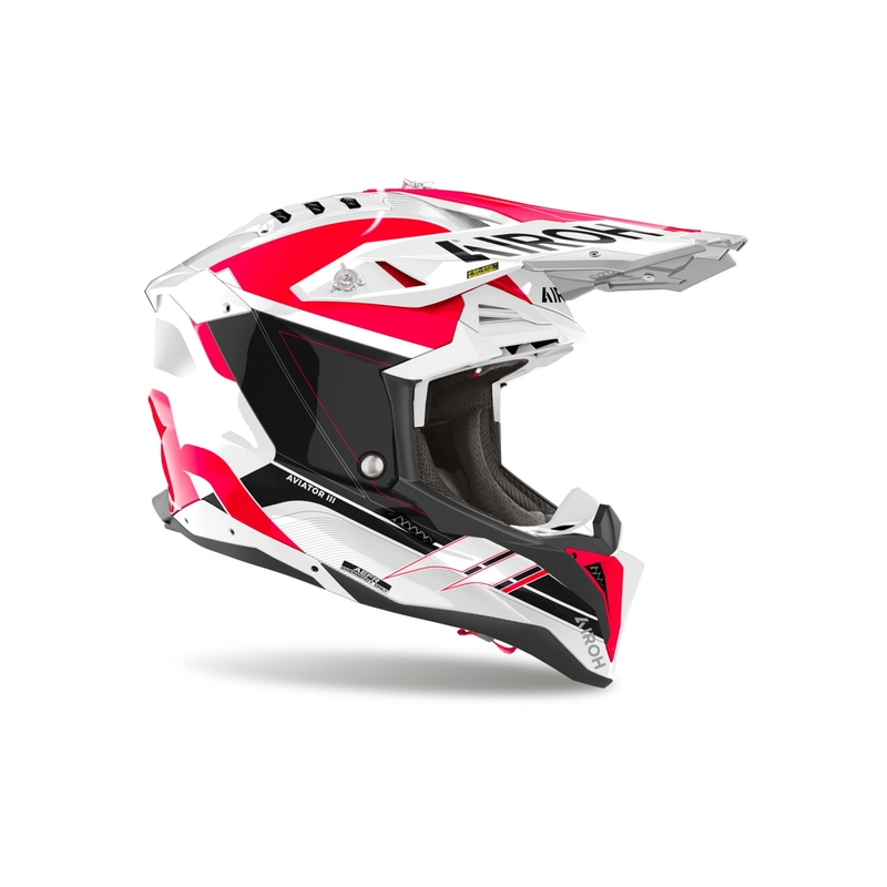 Motokrossikiiver Airoh Aviator 3 Saber läikiv punane