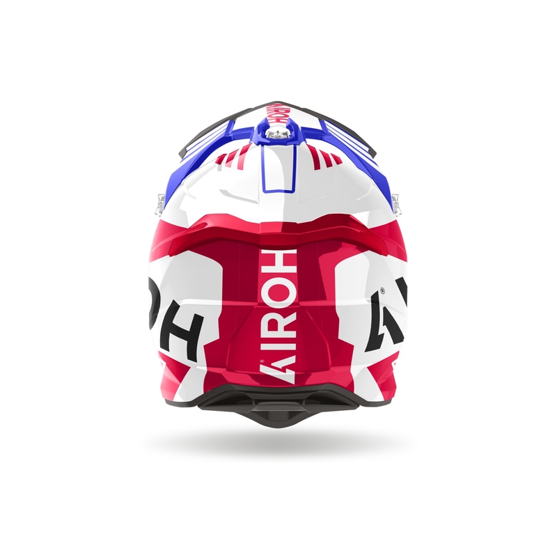 Motokrosová helma Airoh Strycker Brave 2024 lesklá modro-červená výprodej